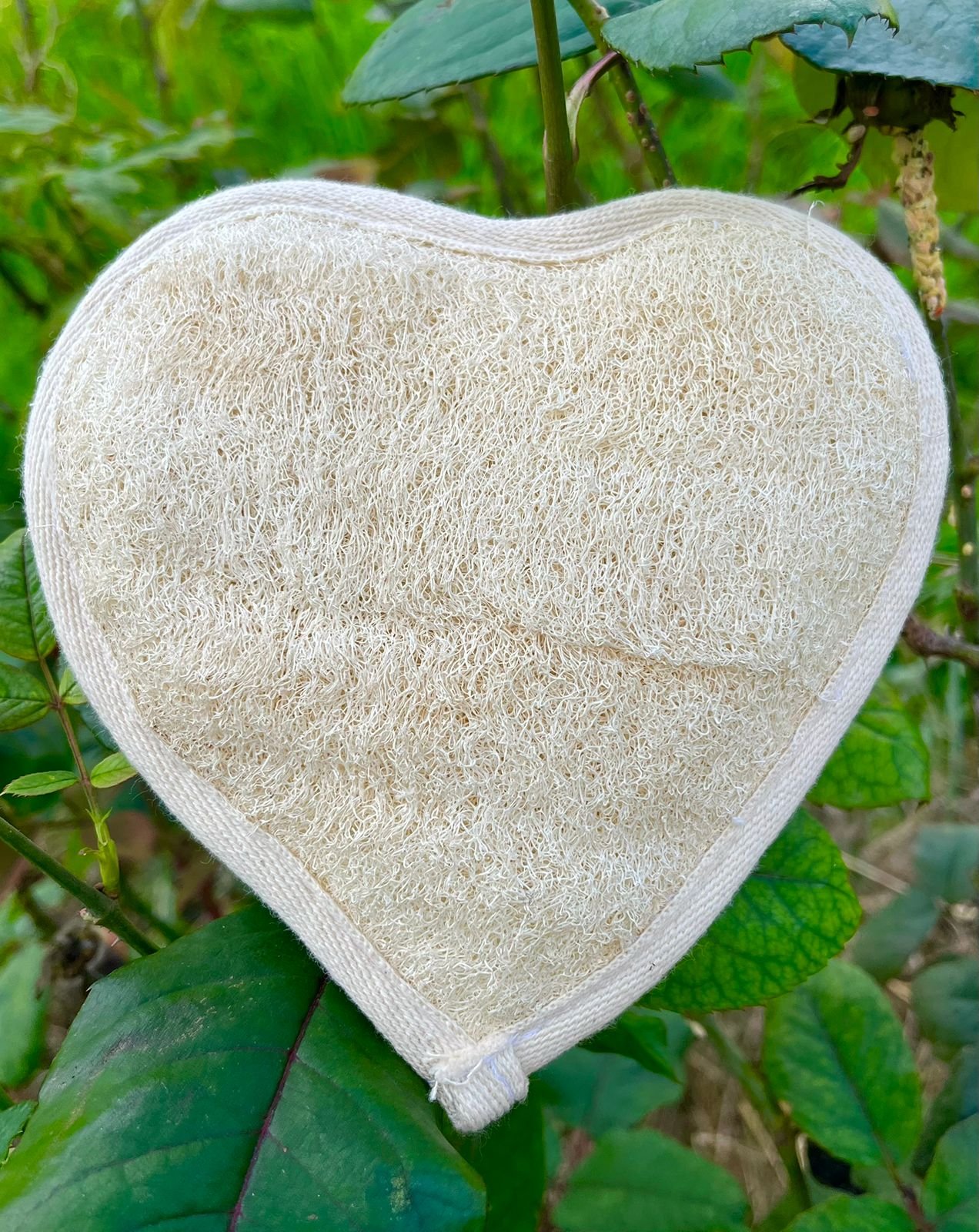 Heart-Shaped Loofah made from natural Egyptian loofah fiber