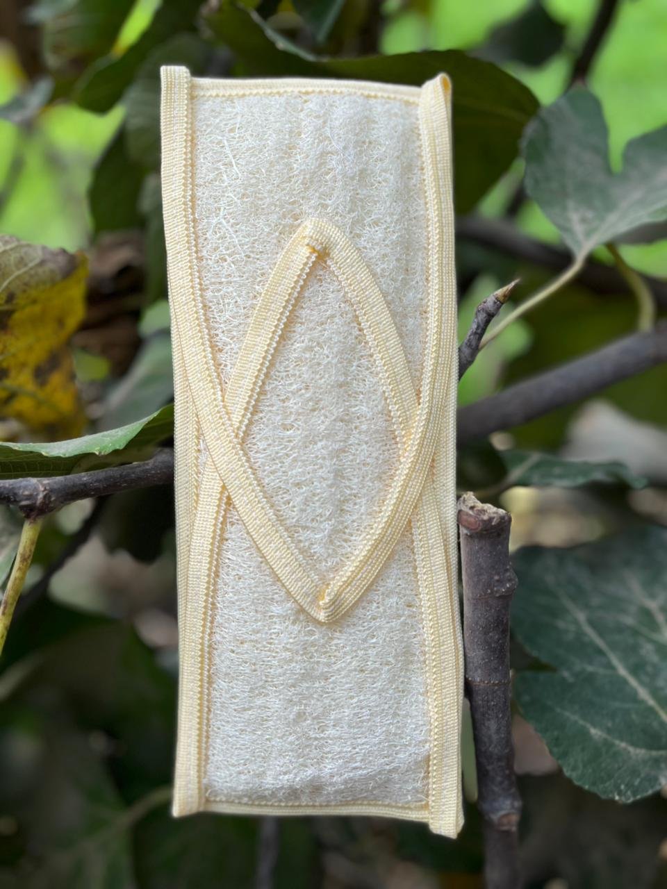 Long Loofah Back Scrubber made from natural Egyptian loofah fiber